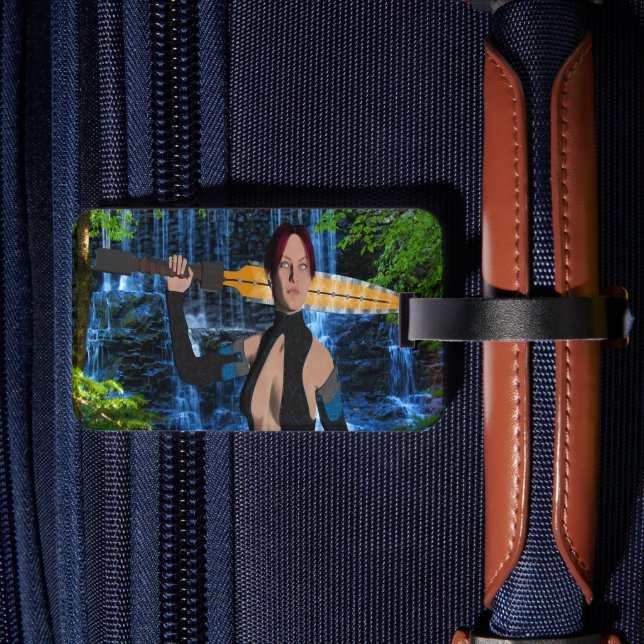 Amazonian Woman Luggage Tag Gepäckanhänger (Rückseite Insitu 2)