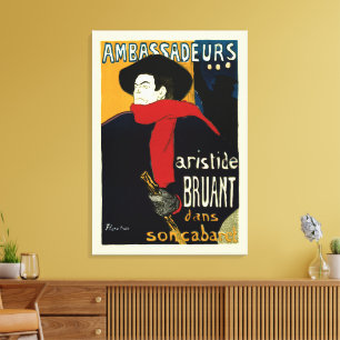 Ambassadeurs, Aristide Bruant von Toulouse Lautrec Leinwanddruck