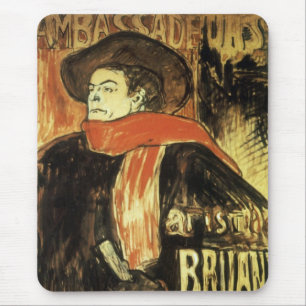 Ambassadeurs, Aristide Bruant von Toulouse Lautrec Mousepad