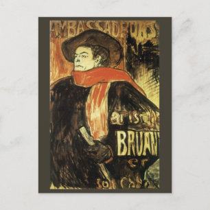 Ambassadeurs, Aristide Bruant von Toulouse Lautrec Postkarte