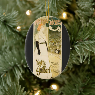 Ambassadeurs Yvette Guilbert von Theophile Steinle Keramik Ornament