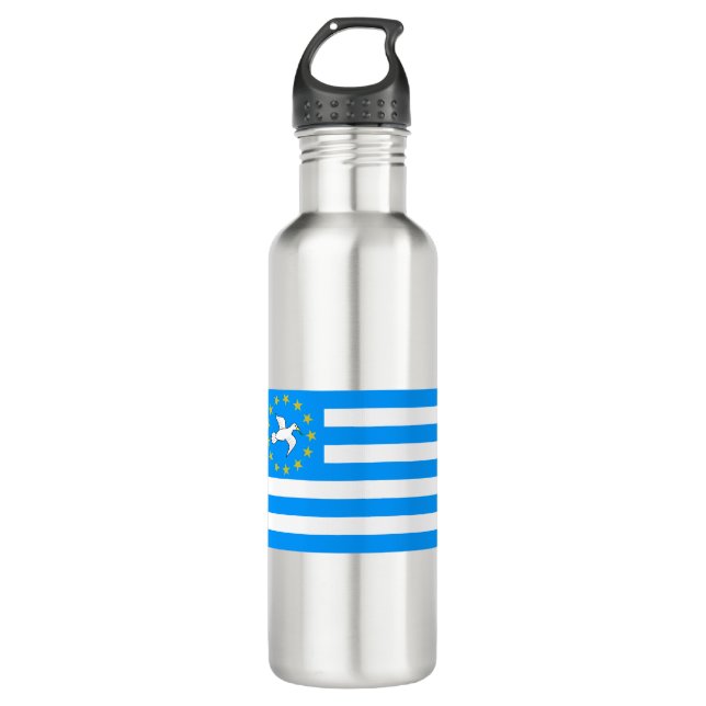 Ambazonia - Amba Land - Flagge von SüdCameroons Edelstahlflasche (Vorderseite)