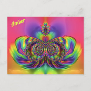 AMBER ~ 3D-Entwurfsmuster ~ Mehrfarben Postkarte