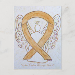 Amber Awareness Ribbon Angel Custom Art Postkarte