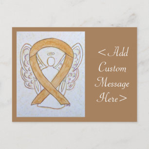 Amber Awareness Ribbon Angel Custom Art Postkarte