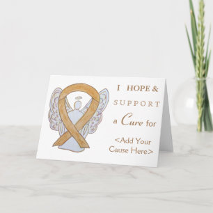 Amber Awareness Ribbon Angel Grußkarte Karte
