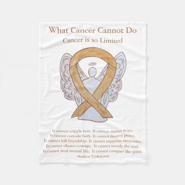 Amber Awareness Ribbon Anlage Krebsblanken Fleecedecke (Vorderseite)