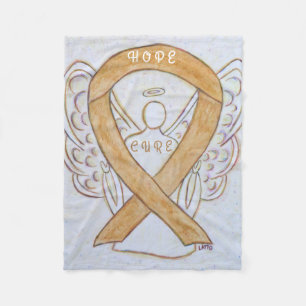 Amber Awareness Ribbon Anlage Krebsblanket Fleecedecke
