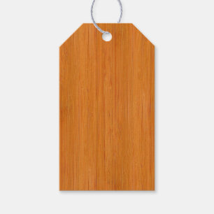 Amber Bambus Holzkörner Look Geschenkanhänger