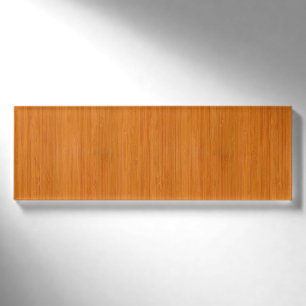 Amber Bambus Holzkörner Look Namenschild