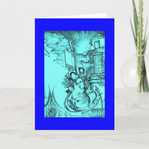 Amber Blue Grußkarte Dankeskarte