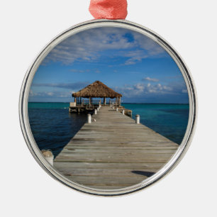 Amber Caye Belize Silbernes Ornament