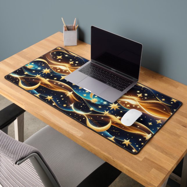 Amber Celestial Moon Astrology Aesthetic Schreibtischunterlage (Büro 2)