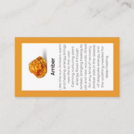 Amber Crystal Meaning Juwelier Display Card Visitenkarte