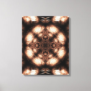 Amber Energy Mandala Fraktal Kunst Leinwanddruck