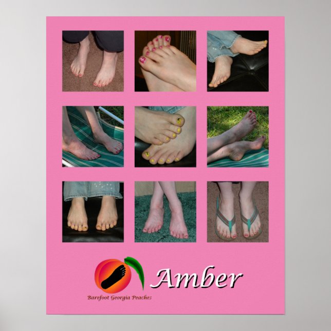 Amber Feet Collage Poster (Vorne)