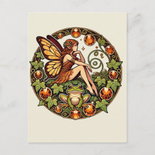 Amber Frog Fairy Postkarte