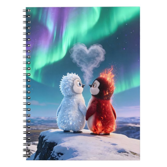 Amber & Frosty Aurora Magic Notebook Notizblock (Vorderseite)
