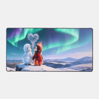 Amber & Frosty Aurora Magic Penguin Mouse Pad Schreibtischunterlage
