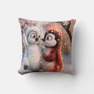 Amber & Frosty Cozy Penguin Pillow Kissen