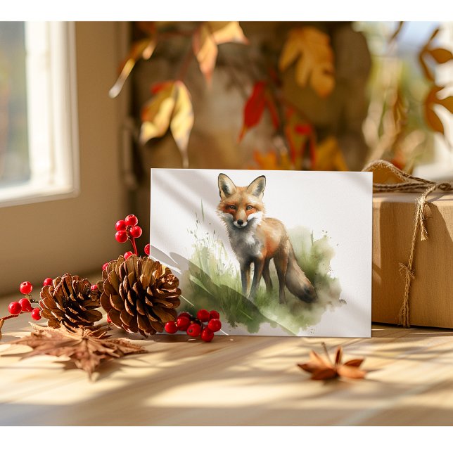 Amber Gaze: Meadow Fox, benutzerdefiniert Postkarte (Von Creator hochgeladen)