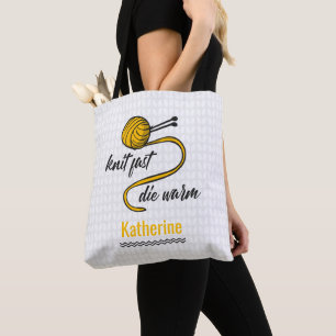 Amber gelber Strick schnell, Die warm Tasche