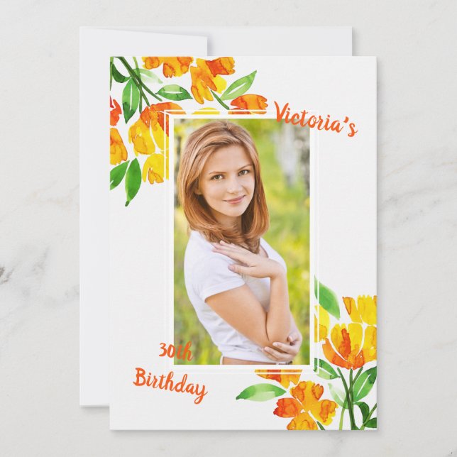 Amber Glory Foto Einladung (Vorderseite)