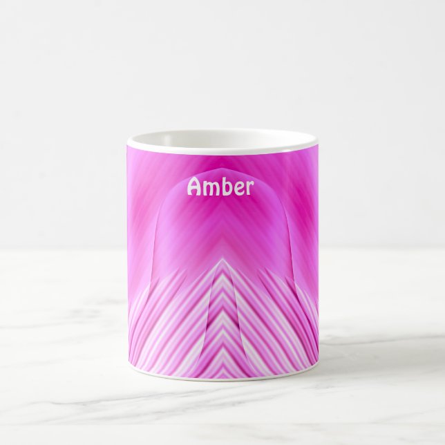 AMBER ~ GLOSSY 3D Pink Fraktal ~ Morphing Tasse (Mittel)