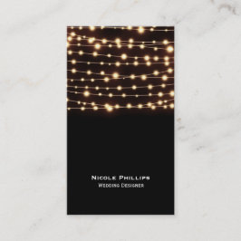 Amber Glow String Lights Elegante Visitenkarte