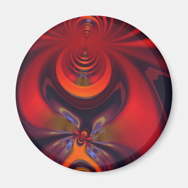 Amber Goddess - Orange und Gold Passion Magnet (Vorne)