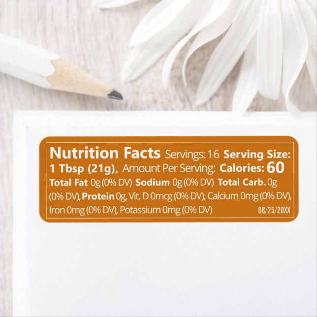 Amber Gold Honey Nutrition Fakten 2023 (Insitu)