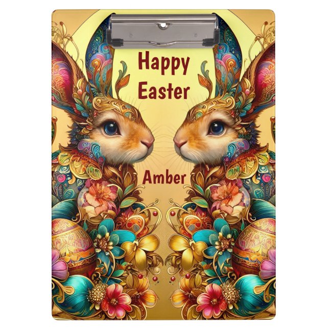 AMBER ~ HAPPY EASTER ~ EASTER BUNNIES ~ KLEMMBRETT (Vorderseite)