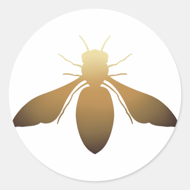 Amber Honeybee Gradient Sticker (Vorderseite)