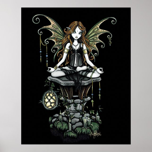 "Amber" Lotus Nature Fairy Poster (Vorne)