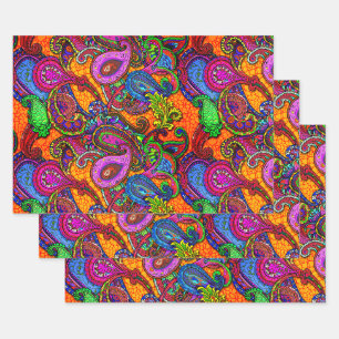 Amber Melange Paisley Guitare Set Papier Enveloppa
