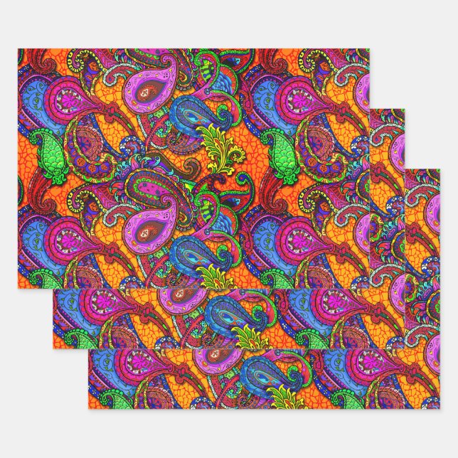 Amber Melange Paisley Guitare Set Papier Enveloppa (Lot)
