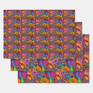Amber Melange Paisley Guitare Set Papier Enveloppa