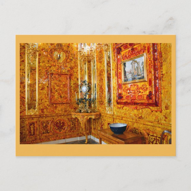 Amber Room, Catherine Palace, Russland Postkarte (Vorderseite)