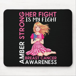 Amber Starker Brustkrebs Bewusstsein für ihren Kam Mousepad