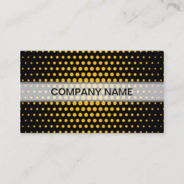 Amber Techno Dots Modern Black Visitenkarte