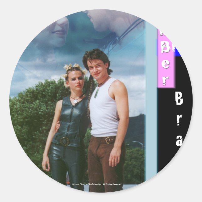 Amber und Bray Bramber Runder Aufkleber (Vorderseite)