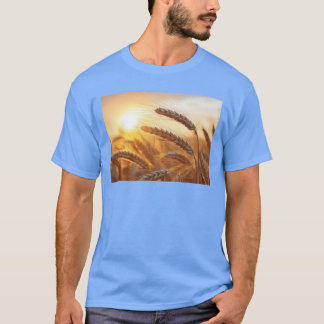 Amber Waves Minimaler Botanischer Rustikaler, gedä T-Shirt