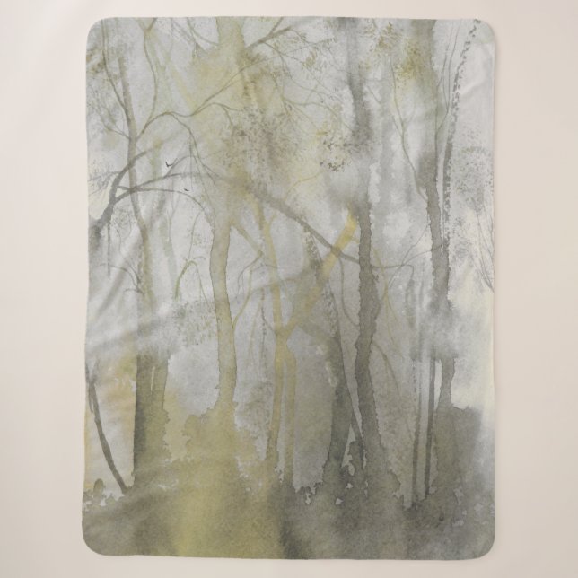 Amber Wilds Wasserfarbe Abstrakt drucken Sherpadecke (Vorderseite)