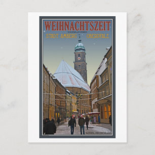 Amberg Christmas - Rathausstrasse Feiertagspostkarte