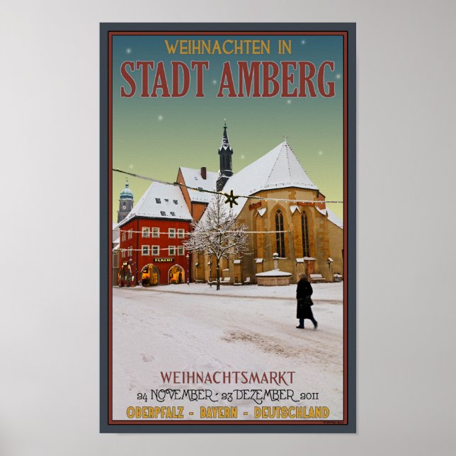 Amberg Weihnachten Kirche Poster (Vorne)