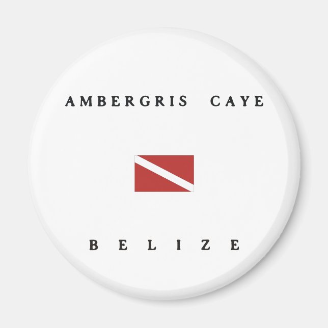 Ambergris Caye Belize Scuba Dive Flag Magnet (Vorne)