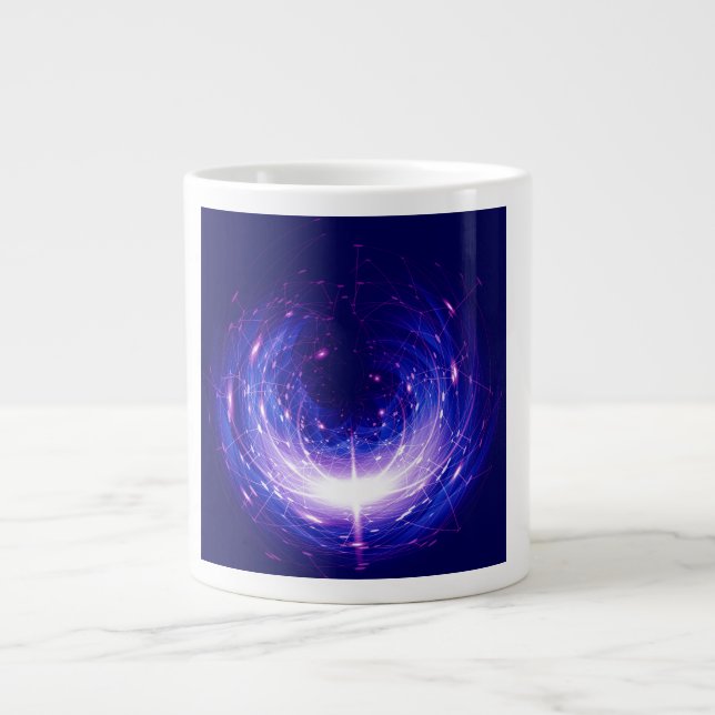 Amberlight Cold Blue Polar Flare Jumbo-Tasse (Vorderseite)
