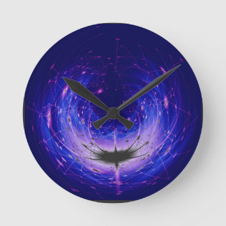 Amberlight Cold Blue Polar Flare = Runde Wanduhr