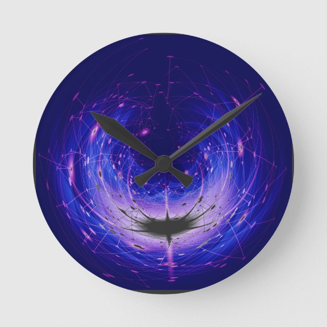 Amberlight Cold Blue Polar Flare = Runde Wanduhr (Vorderseite)