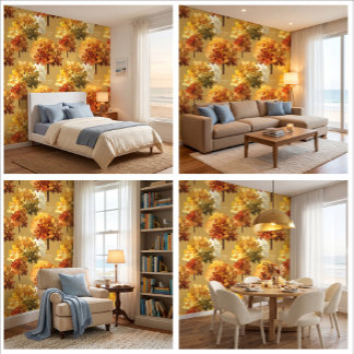 Amberwood Reverie Herbstwald Tapete Dekor